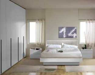 Letto in legno con testiera Stefy di Fratelli Elli