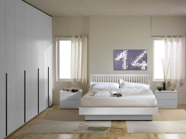 Letto in legno con testiera Stefy di Fratelli Elli