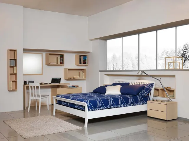 Letto in legno con testiera Sharon di Fratelli Elli