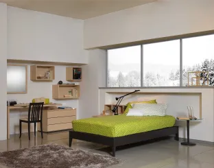 Letto in legno da una piazza e mezza Base Zeta di Fratelli Elli
