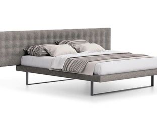 Letto Maya con testiera imbottita di Spagnol Mobili