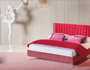 Letto in tessuto con testiera trapuntata Phlox di Le Comfort