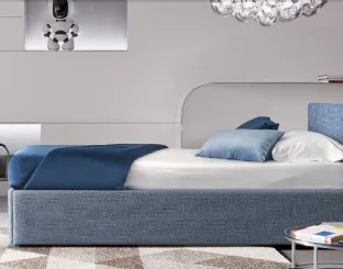 Letto Gelsomino in tessuto con secondo letto estraibile di Le Comfort