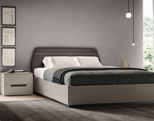 Letto Soft con testiera imbottita di Spagnol Mobili