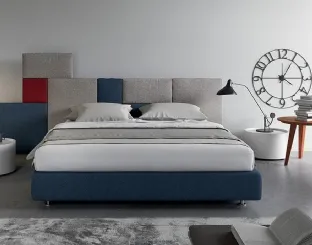 Letto Olimpia Pentagramma Side con boiserie di Spagnol Mobili