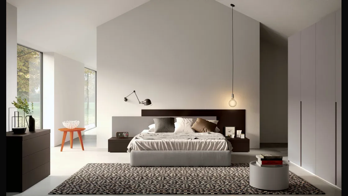 Letto matrimoniale sommier Turca Gold in tessuto di Spagnol Mobili