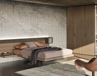 Letto matrimoniale Wall System N06 di Mobilgam