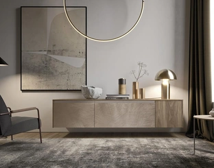 Madia Horizon Gola 953 in laccato spazzolato e Noce light di Mobilgam