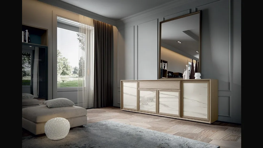 Madia Zenith Zen 03 in laminato e legno di Mobilgam