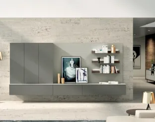 Parete Attrezzata sospesa Living 821 di Spagnol Mobili