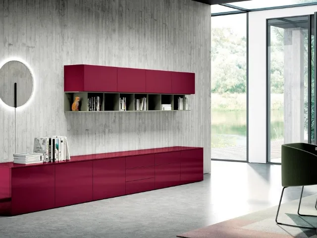 Parete Attrezzata Living 828 di Spagnol Mobili