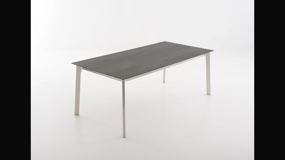 Tavolo di design in metallo e laminato Krono di Pointhouse