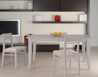 Tavolo rettangolare in legno laccato opaco Paris di Fratelli Elli