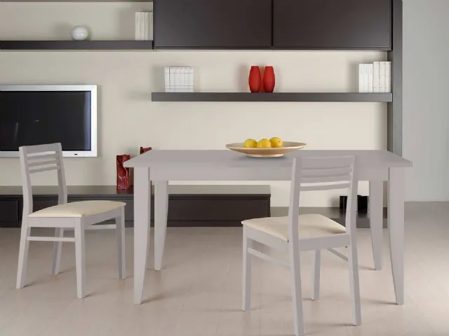 Tavolo rettangolare in legno laccato opaco Paris di Fratelli Elli