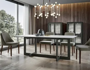 Tavolo Zen Zenith con top in laminato e struttura in legno di Mobilgam