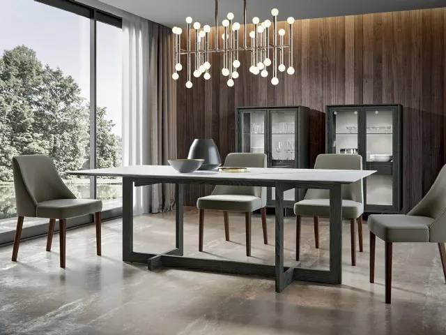 Tavolo Zen Zenith con top in laminato e struttura in legno di Mobilgam