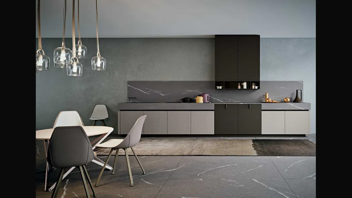 Cucina Moderna lineare Area 22 Gola 02 in laccato di Dibiesse