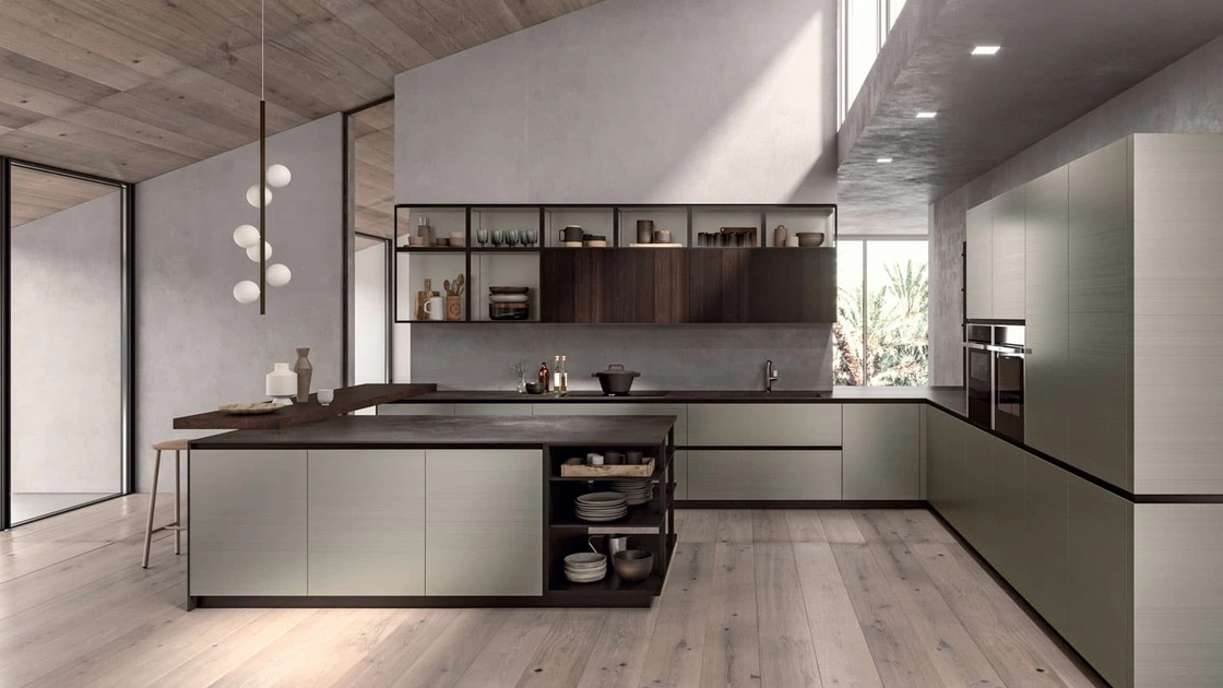 Cucina Moderna Area 22 Job con penisola di Dibiesse