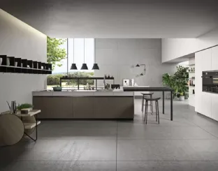 Cucina Moderna con penisola DJ 02 in melaminico con top in laminato di Dibiesse