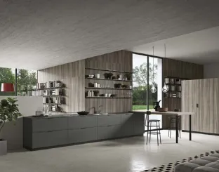 Cucina Moderna con penisola Spring Pro 02 in laminato di Dibiesse