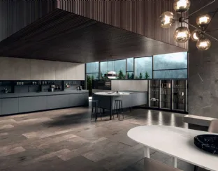 Cucina Moderna lineare DJ 01 in melaminico e laccato di Dibiesse