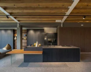 Cucina Moderna lineare in essenza di rovere Filo 01 di Dibiesse