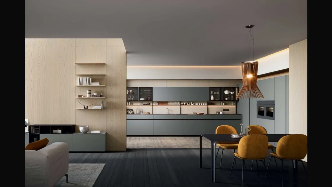 Cucina Moderna Play GI30 02 in laccato opaco di Dibiesse