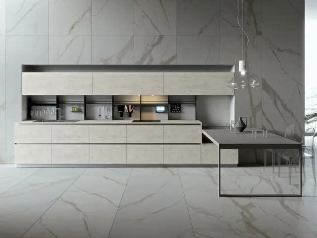 Cucina Moderna lineare Play Time 02 in laminato di Dibiesse